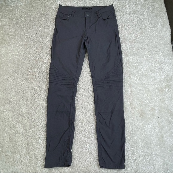 prAna Brenna Moto Pants. stretchy gray Sz 10 - Picture 2 of 13